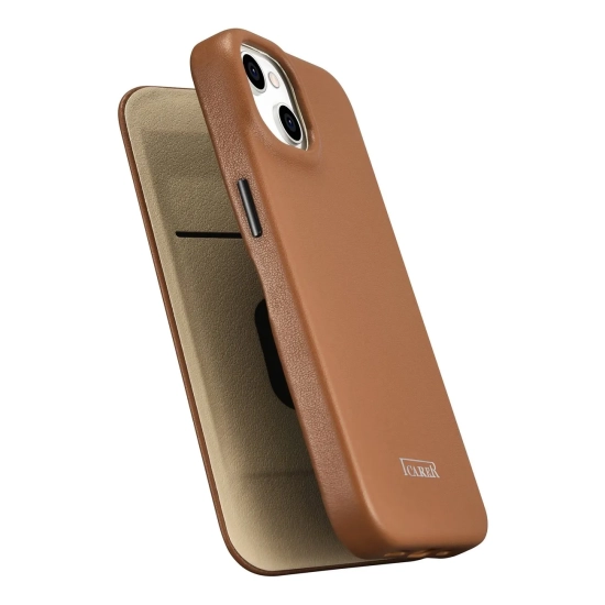 ICARER Skórzane etui iPhone 14 Plus z klapką magnetyczne MagSafe CE