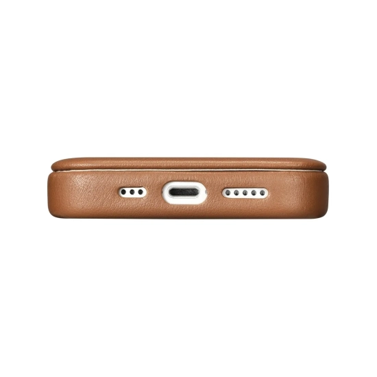 ICARER Skórzane etui iPhone 14 Plus z klapką magnetyczne MagSafe CE