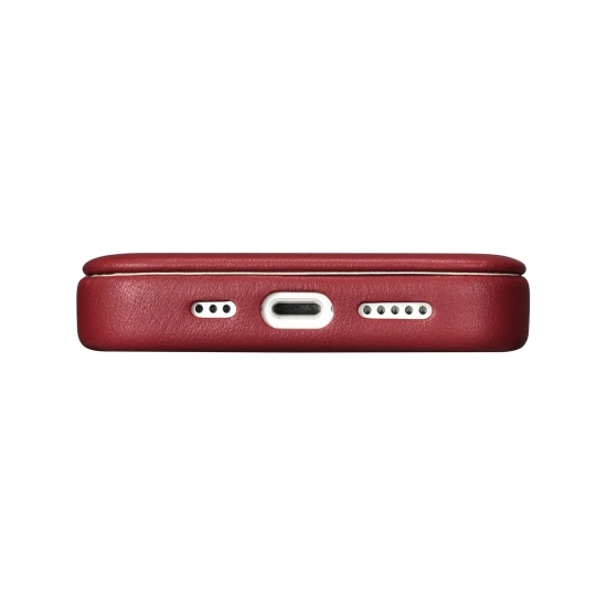 ICARER Skórzane etui iPhone 14 Plus z klapką magnetyczne MagSafe CE
