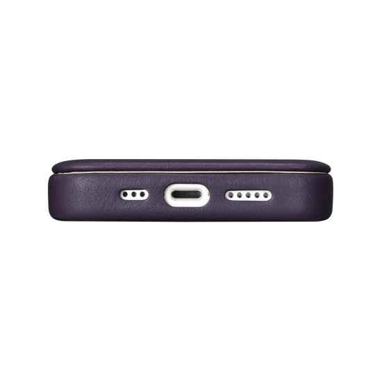 ICARER Skórzane etui iPhone 14 Plus z klapką magnetyczne MagSafe CE