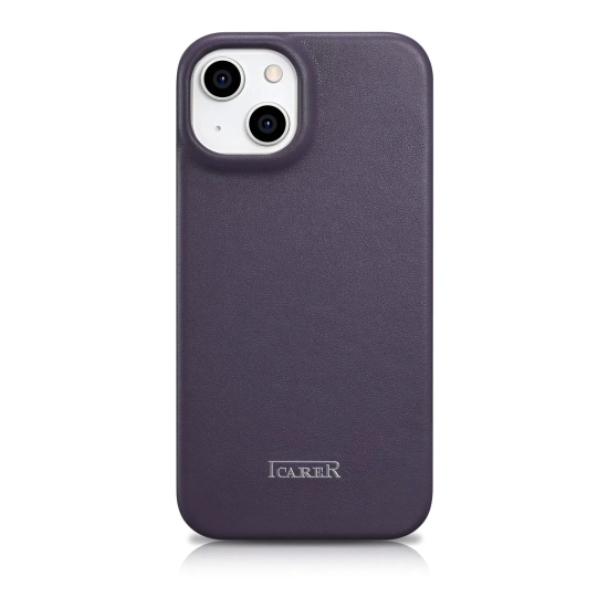 ICARER Skórzane etui iPhone 14 Plus z klapką magnetyczne MagSafe CE