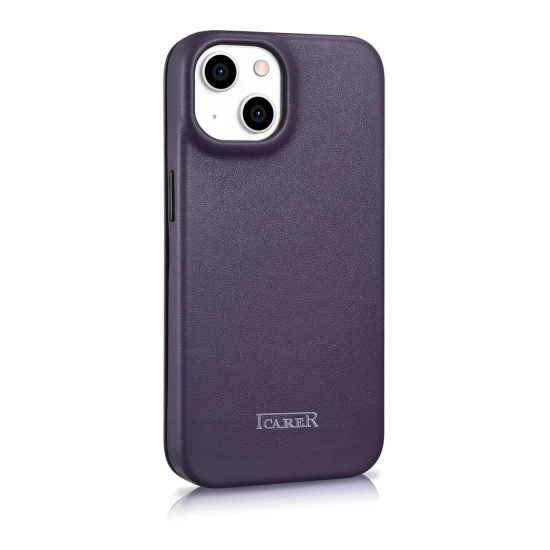 ICARER Skórzane etui iPhone 14 Plus z klapką magnetyczne MagSafe CE