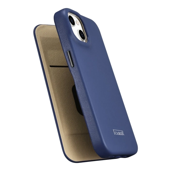 ICARER Skórzane etui iPhone 14 Plus z klapką magnetyczne MagSafe CE