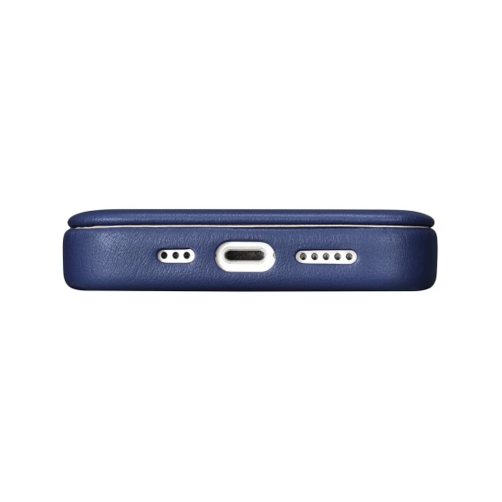 ICARER Skórzane etui iPhone 14 Plus z klapką magnetyczne MagSafe CE