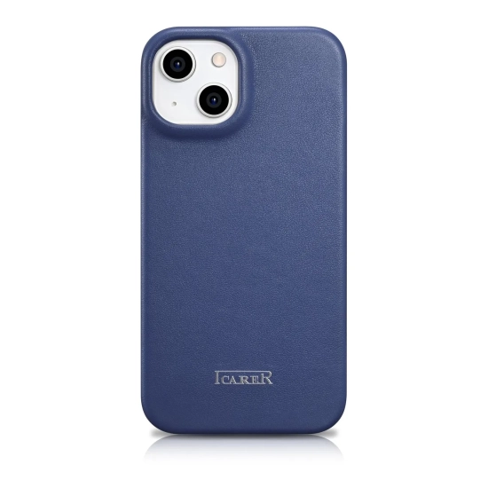 ICARER Skórzane etui iPhone 14 Plus z klapką magnetyczne MagSafe CE