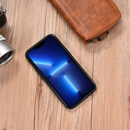 ICARER Etui pokryte naturalną skórą do iPhone 14 Plus Leather Oil Wax