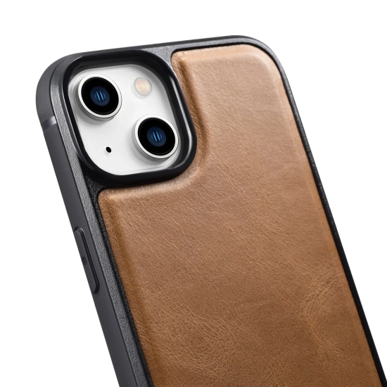 ICARER Etui pokryte naturalną skórą do iPhone 14 Plus Leather Oil Wax