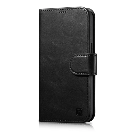 ICARER 2w1 etui skórzany pokrowiec z klapką iPhone 14 Plus Anti-RFID Oil