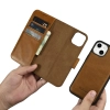ICARER 2w1 etui skórzany pokrowiec z klapką iPhone 14 Plus Anti-RFID Oil