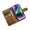ICARER 2w1 etui skórzany pokrowiec z klapką iPhone 14 Plus Anti-RFID Oil