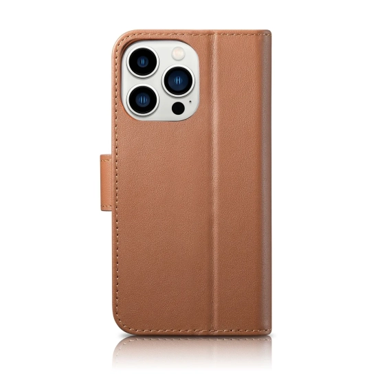 ICARER 2w1 etui skórzany pokrowiec z klapką iPhone 14 Pro Anti-RFID Wallet