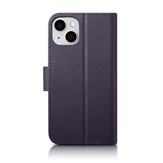 ICARER 2w1 etui skórzany pokrowiec z klapką iPhone 14 Plus Anti-RFID