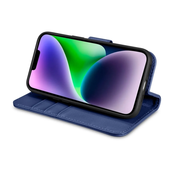 ICARER 2w1 etui skórzany pokrowiec z klapką iPhone 14 Plus Anti-RFID