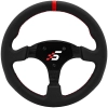 SIMAGIC P-330R(K) Leather 330 mm – czarna okrągła skórzana obręcz kierownicy bez huba.