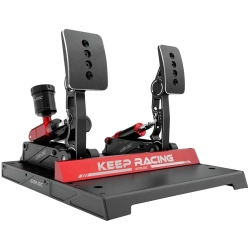 SIMAGIC P1000-FRS – czarny dwupedałowy zestaw simracing z hydraulicznym hamulcem i pedałem gazu.