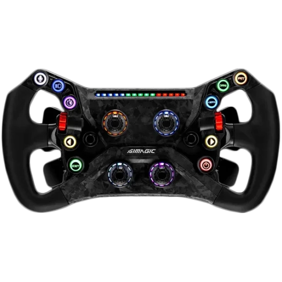 SIMAGIC GT NEO 300 mm – czarna kierownica GT/Formula z przyciskami RGB, enkoderami, łopatkami i QR50.