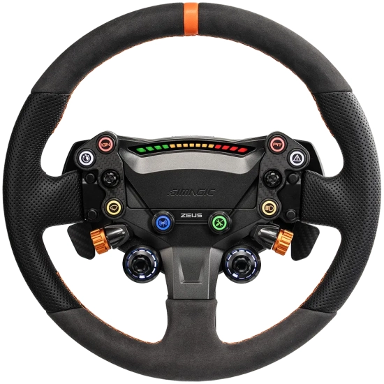 SIMAGIC Zeus Sport 320 mm – czarna modułowa kierownica simracing z przyciskami RGB, enkoderami i łopatkami zmiany biegów