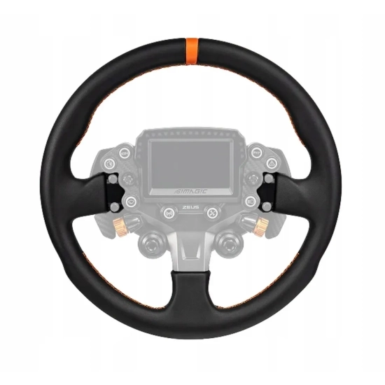 Obręcz SIMAGIC ZS-330RR Leather 330 mm do Zeus Sport – widok dokładnego wariantu obręczy.