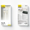 DUDAO Kabel przewód do iPhone wzmacniany SR USB-A - Lightning 5A 1m beżowy
