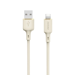DUDAO Kabel przewód do iPhone wzmacniany SR USB-A - Lightning 5A 1m beżowy