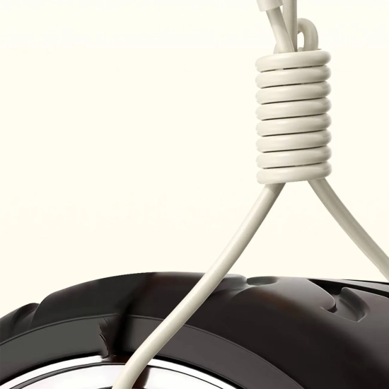 DUDAO Kabel przewód do iPhone wzmacniany SR USB-A - Lightning 5A 1m beżowy