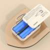 DUDAO Powerbank 10000mAh z kablami USB-C / iPhone Lightning beżowy