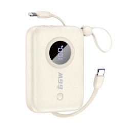 Powerbank Dudao K14 10000mAh USB-C Lightning beżowy