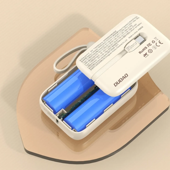Powerbank Dudao K14 10000mAh USB-C Lightning beżowy