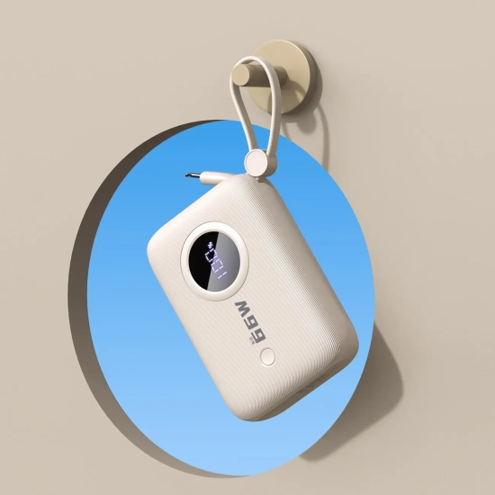 Powerbank Dudao K14 10000mAh USB-C Lightning beżowy