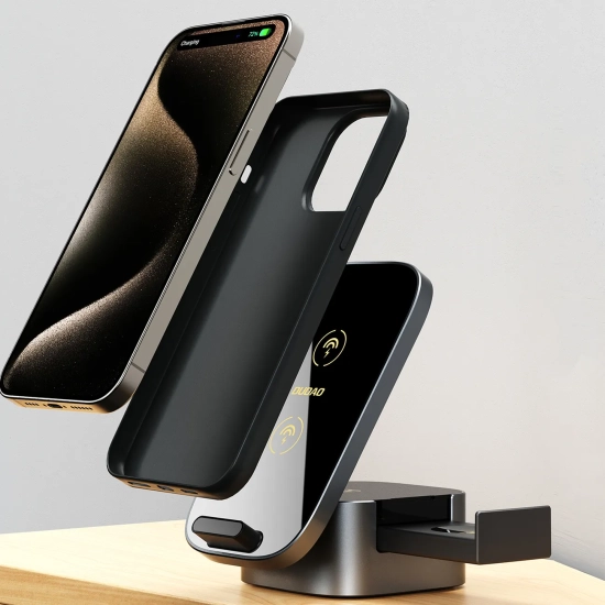 DUDAO 3w1 Ładowarka A11Pro+ indukcyjna 15W do telefonu smartwatcha