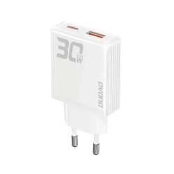 DUDAO Ładowarka sieciowa GaN A30EUL 30W USB-A USB-C - biała