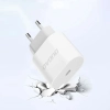 DUDAO Mała ładowarka sieciowa A14EUC PD 20W USB-C + kabel USB-C - biała
