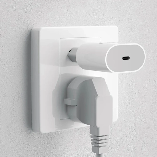 DUDAO Mała ładowarka sieciowa A14EUC PD 20W USB-C + kabel USB-C - biała