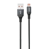 DUDAO Kabel przewód USB-A - iPhone Lightning w oplocie 3A 30W 1.2m - czarny