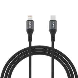 DUDAO Kabel przewód w oplocie USB-C - iPhone Lightning 30W 1.2m - czarny