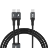 DUDAO 2w1 Kabel przewód L3F do ładowania 2 telefonów USB-C - 2x USB-C 100W