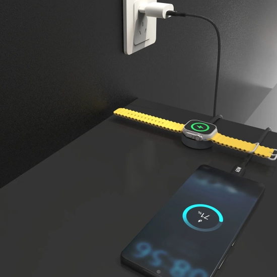 DUDAO 2w1 Kabel przewód z ładowarką do Apple Watch + wtyczka USB-C PD 60W
