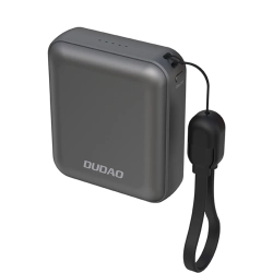 DUDAO Powerbank K22+ 10000mAh z zawieszką kablem 22.5W USB-C - szary