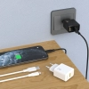 DUDAO Ładowarka sieciowa USB-A z kablem USB-A - iPhone Lightning 2.4A GaN