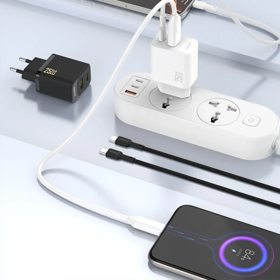 DUDAO Ładowarka sieciowa 25W GaN USB-C - czarna