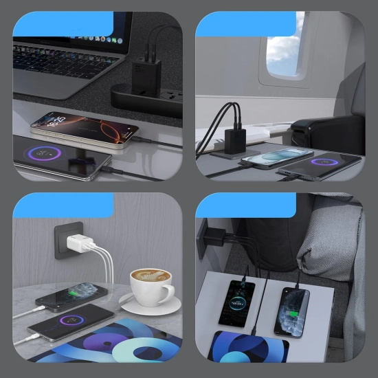 DUDAO Ładowarka sieciowa A29 GaN USB-C USB-A 65W - czarna