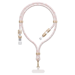 DUDAO 4w1 Kabel przewód smycz USB-A / USB-C / iPhone Lightning PD QC 65W
