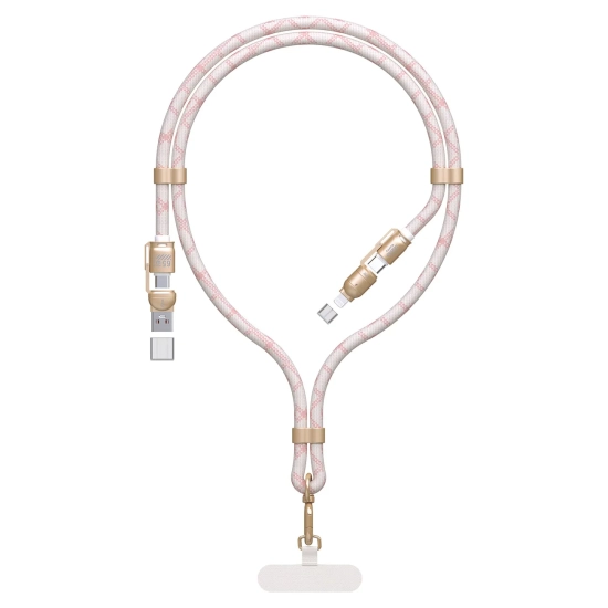 DUDAO 4w1 Kabel przewód smycz USB-A / USB-C / iPhone Lightning PD QC 65W