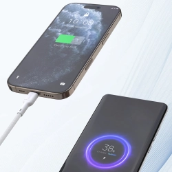 DUDAO Kabel przewód USB-C 65W 1m - biały