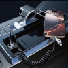 DUDAO Kabel przewód spiralny 4w1 USB-A / USB-C - Lightning / USB-C - czarny