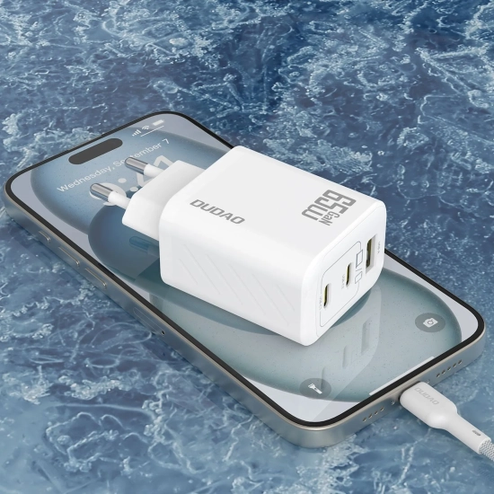DUDAO Ładowarka sieciowa A29 GaN USB-C USB-A 65W - biała