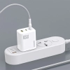 DUDAO Ładowarka sieciowa GaN z kablem USB-C 1m 65W -biała