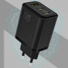 DUDAO Ładowarka sieciowa GaN z kablem USB-C 1m 65W - czarna