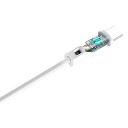 DUDAO Przewód kabel USB-A - USB-C 2.1A 1m - biały