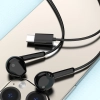 DUDAO Słuchawki przewodowe douszne USB-C 1.2m - czarne